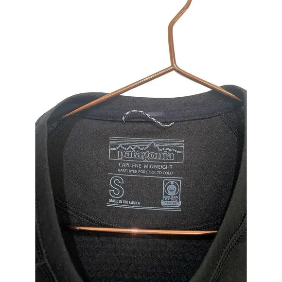 Patagonia Capilene Mid-weight Black layering shirt Size Small - Picture 3 of 4